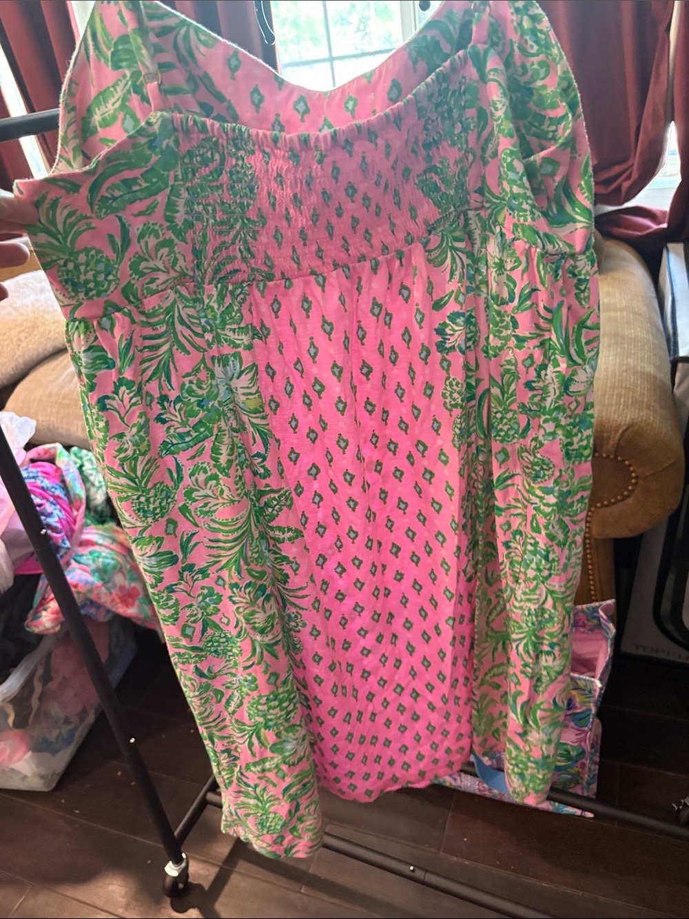 Lilly Pulitzer Pink & Green Tropical Sundress - Picture 2 of 3
